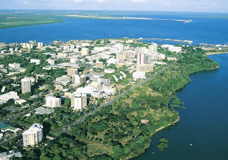 Aerial Darwin city